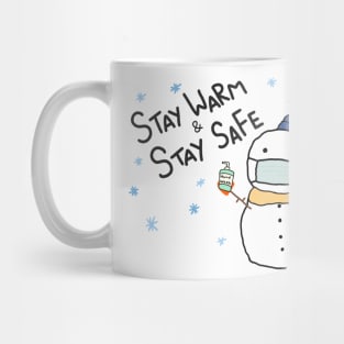 Stay Warm Stay Safe Snow Man Mug